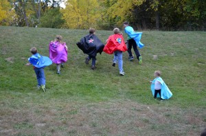 Custom Superhero Capes in Action!